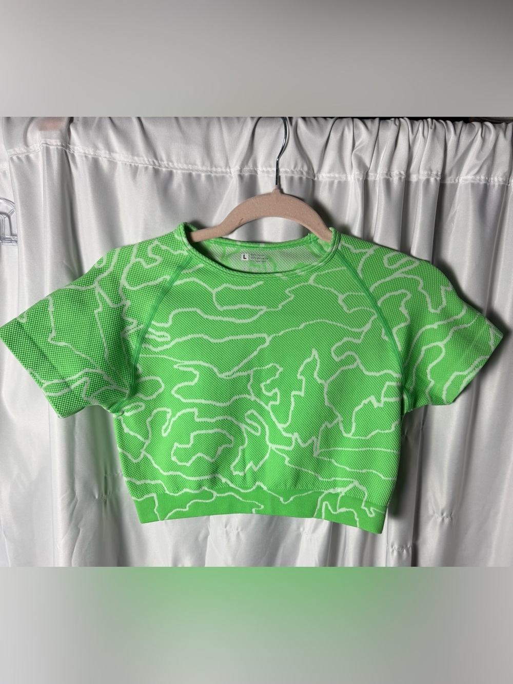 OQQ Two‑Piece Green Ribbed Set – Large